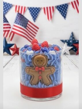 Patriotic Gingerbread Candle
